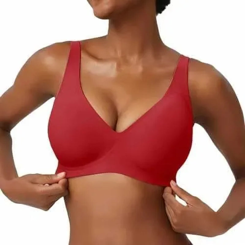 Women'S Wire-Free Seamless Leopard Print Bra Soft Support Full Cup Thin Mold Bra Beautiful and Breathable Supportive plus up Bra